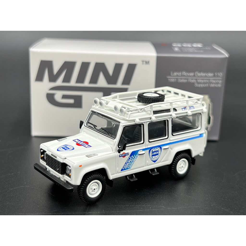 MINIGT Land Rover Defender 110 1991 Safari Rally Martini Racing Support ...