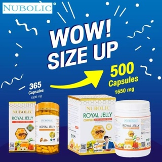 Nubolic Royal jelly 6% 1500mg (500 เม็ด) นมผึ้ง สูตรพรีเมียมให้ผิวสวยสุขภาพดี