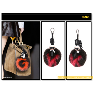 FENDI Super Karlito Pom Pom Charm/Keychain: ที่ห้อยกระเป๋าสุด Cool สวยเท่ห์สุดๆ ตัวอ้วน ขนแน่นฟู น่ารักมากๆ หายากนะคะ ใค