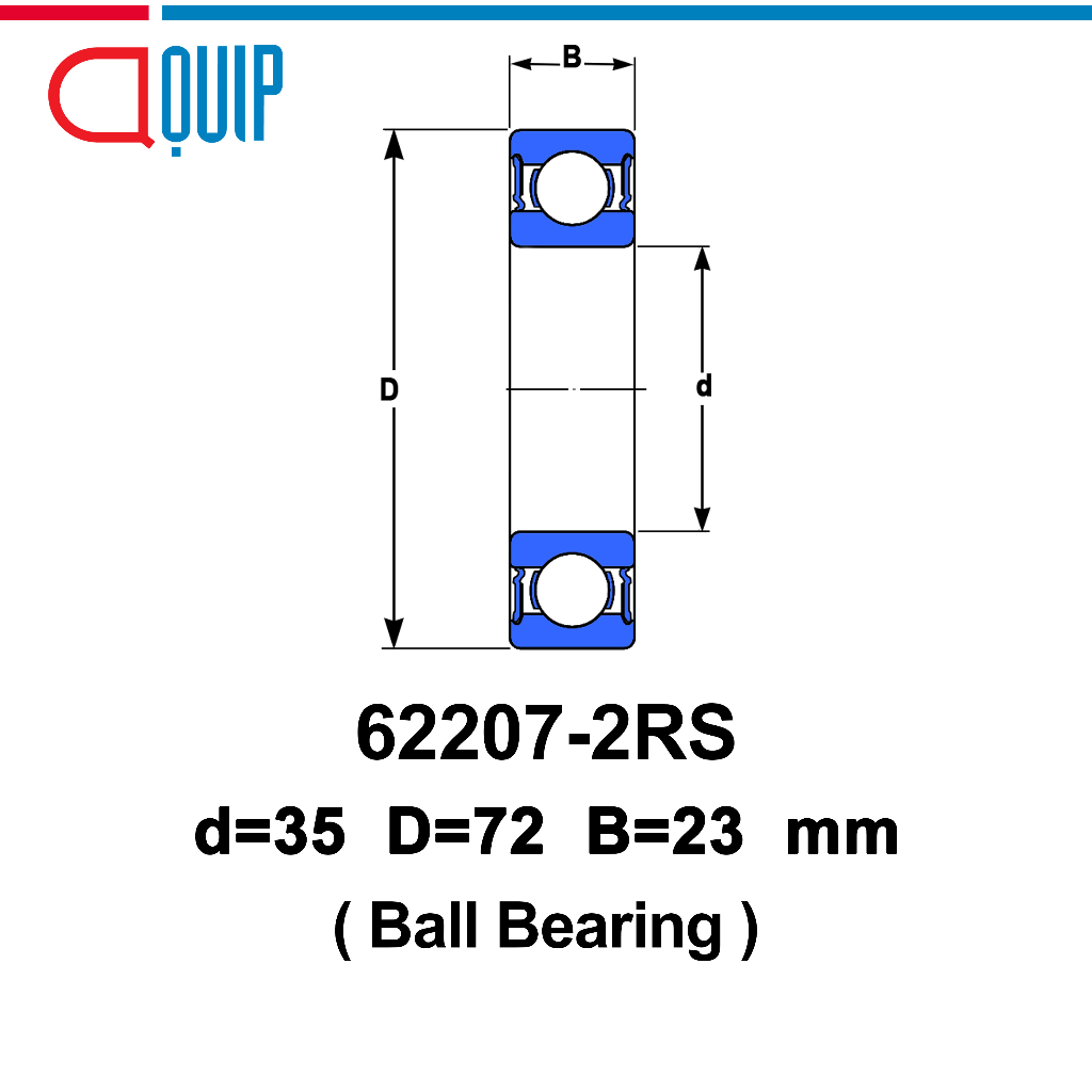 SBC 62200-2RS 62201-2RS 62207-2RS ตลับลูกปืนเม็ดกลม ร่องลึก ฝายาง ...