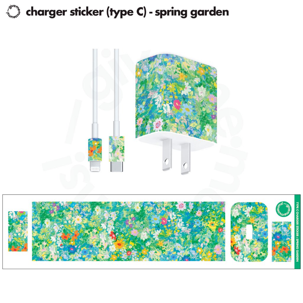 สติกเกอร์ติดหัวชาร์จ กันน้ำ charger sticker มีหลายลายให้เลือก สีสันสดใส ...
