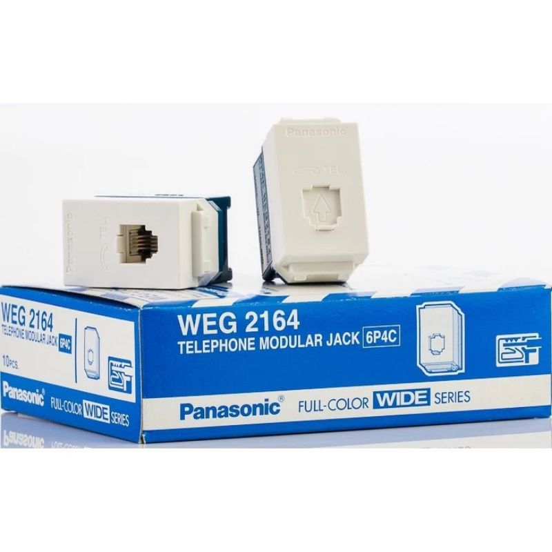 เต้ารับโทรศัพท์ ปลั๊กโทรศัพท์ พานาโซนิค PANASONIC รุ่น WEG 2164 ( 1 ...