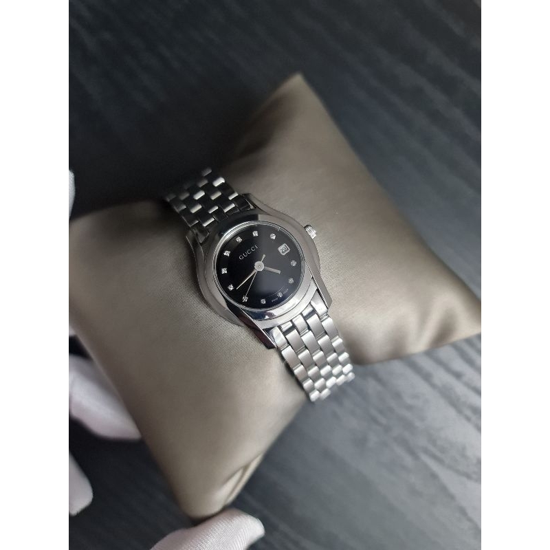 gucci-5500lหลักเพชร-11-เม็ด-used-like-new-กุชชี่มือสอง-ของแท้-สภาพสวย