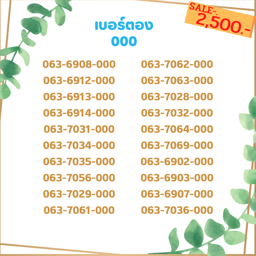 เบอร์ตอง-000-เบอร์เรียง-เบอร์สวย-เบอร์จำง่าย-เบอร์มงคล