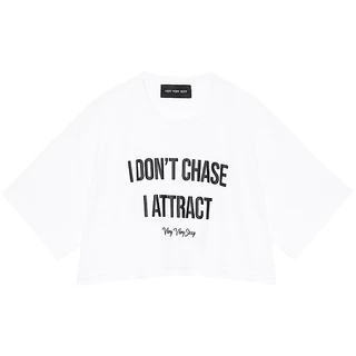 VERY VERY SEXY "i don't chase i attract" Oversized Crop Tee