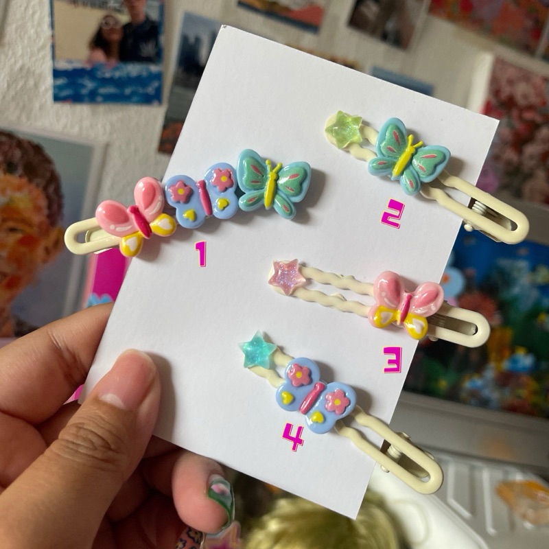 Butterflies hair clip Shopee Thailand