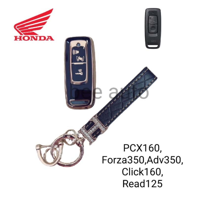 เคสกุญแจรีโมทรถยนต์-tpu-สําหรับ-รถรุ่น-honda-pcx-160-click-160-adv-350-forza-350-lead125พร้อมพวงกุญแจ