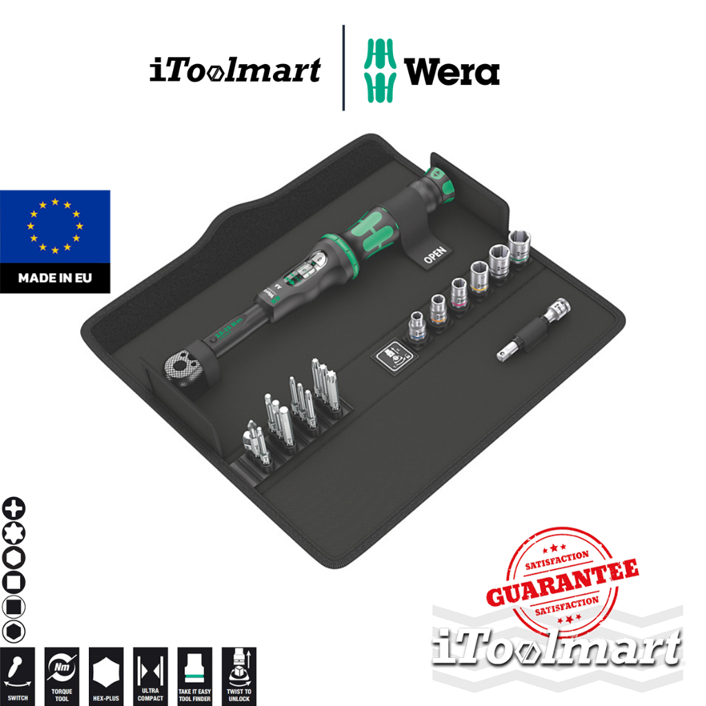 Wera Click-Torque A 6 Set 1 – 20 Pièces, 2,5 – 25 Nm, Clé Dynamométrique
