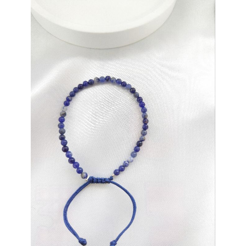 sodalite-โซดาไลท์-ทรงกลม-2-5-3-มิล-สร้อยข้อมือ-กำไล-หินมงคล-หินนำโชค-หินขจัดความกลัว-ความกังวล