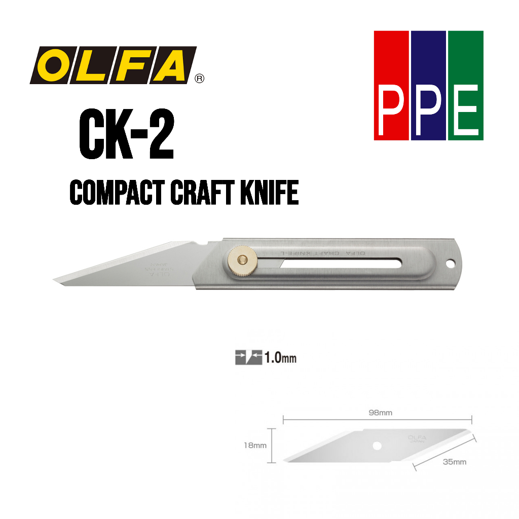 CK-2 [OLFA] มีดงานฝีมือสำหรับแกะสลักไม้ Compact Craft Knife | Shopee ...