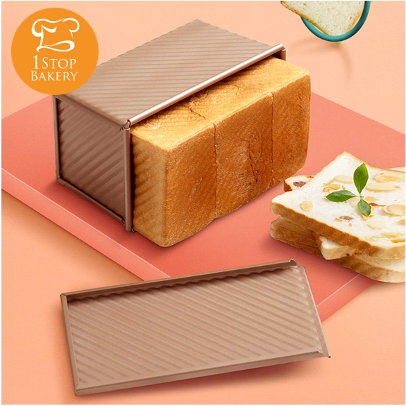 พิมพ์ขนมปังขนาด-450-กรัม-golden-non-stick-toast-with-lid-450-gram-18-5x10-5xh11-loaf-pan