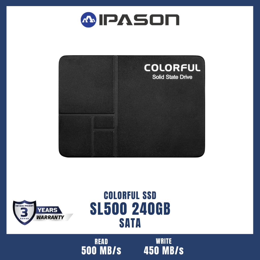 COLORFUL SSD SL500 ขนาด 240GB (500/450 MB/s) รับประกัน 3 ปี โดย Devas  IPASON | Shopee Thailand