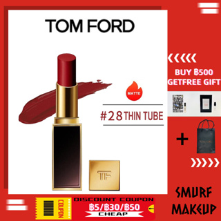 TF Tom Ford Lipstick Black Thin Tube Soft Mist Satin Lipstick Light and Hold Makeup #28