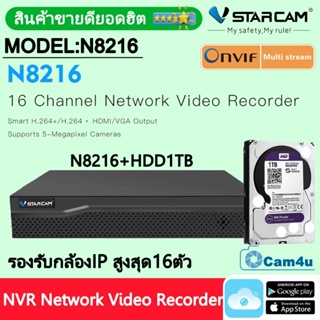 Vstarcam กล่องNVR N8216 16CH พร้อมHDD1TB ใช้สำหรับกล้องวงจรปิด