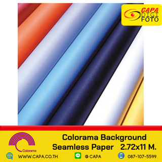 Colorama ฉากกระดาษฉากหลังขนาด 2.72x11 Background Backdrop Seamless Paper ม้วนฉากกระดาษถ่ายรูป ฉากลิมโบ้ Limbo