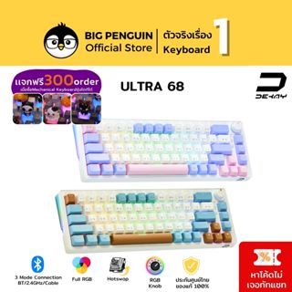 [โค้ด 8FGS5J ลด20%] DEKAY 68 ULTRA คีย์บอร์ดไร้สาย Bluetooth Wireless Mechanical Keyboard DK68 ULTRA DK 68 ULTRA