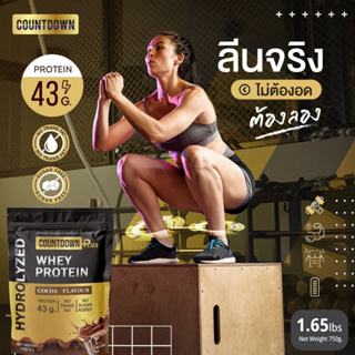 [โกโก้ลดน้ำหนัก] [เวย์โปรตีน 43 กรัม] 🏋COUNTDOWN เวย์ไฮโดรไลซ์ รสโกโก้ 1.65 lbs ✅ลีนไขมัน ✅แพ้นมวัวทานได้ ❌ไม่มีน้ำตาล