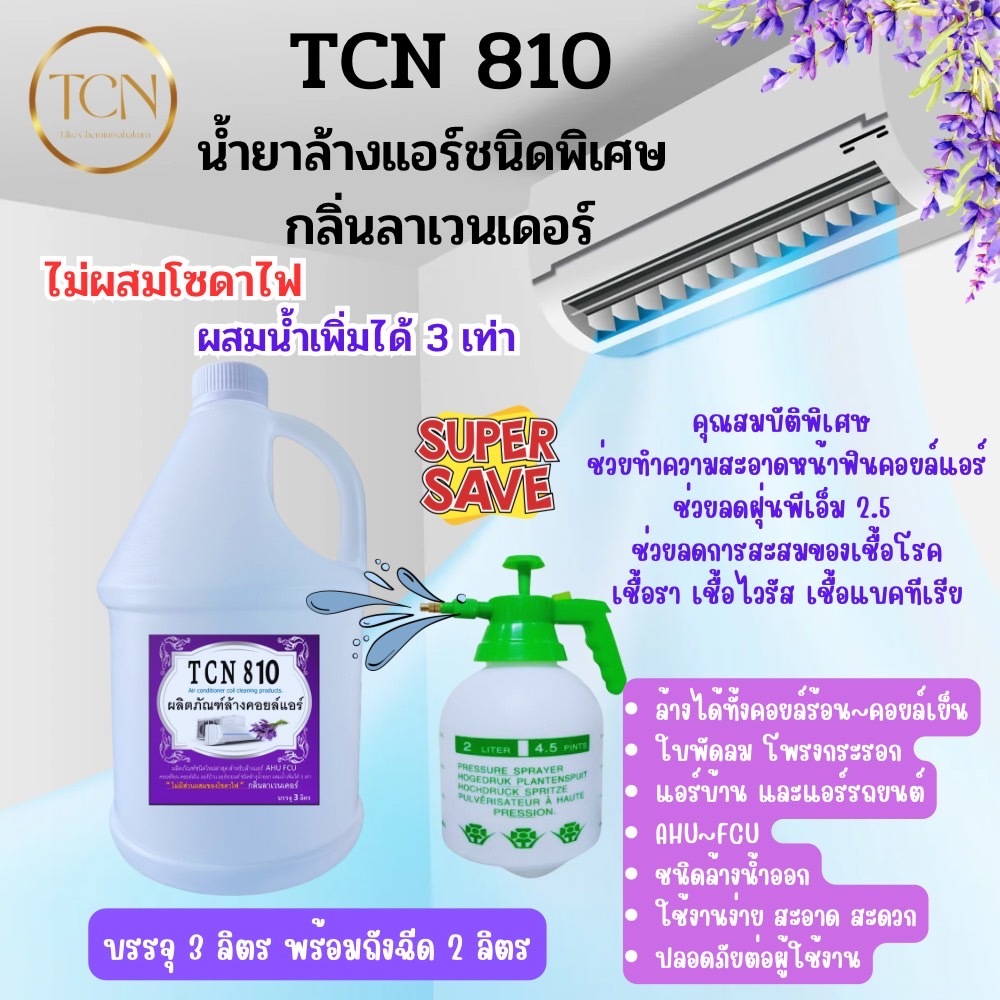 tcn810-น้ำยาล้างคอยล์แอร์ช่วยทำความสะอาด-ช่วยขจัดคราบฝั่งแน่น-ล้างได้ทั้งแอร์บ้านแอร์รถยนต์-คอยล์ร้อนและคอยล์เย็น