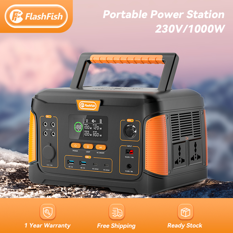 flashfish-1000w-932wh-portable-power-station-สำรองไฟ-camping-power-box-กล่อง-แบตสํารอง