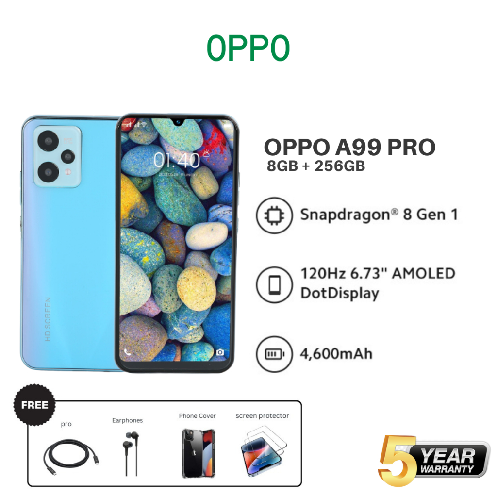 ภาพหน้าปกสินค้าOPPO A99 สมาร์ทโฟน RAM 6GB ROM 128GB 5.7  แบตอึด 5000mAh อุปกรณ์ครบ แถมเคสใส ฟิล์มกระจก พร้อมส่งจากไทย จากร้าน gadget.th88 บน Shopee