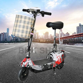 (ใหม่) สกู๊ตเตอร์ไฟฟ้า Electric Scooter 24V ไฟหน้า LED สกูตเตอร์ไฟฟ้า E-Scooter มอเตอร์ 350W รองรับน้ำหนัก 150 กิโลกรัม