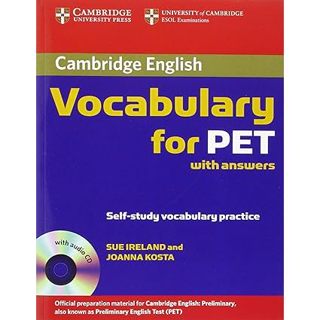 DKTODAY หนังสือ VOCABULARY FOR PET WITH ANSWERS &amp; CD