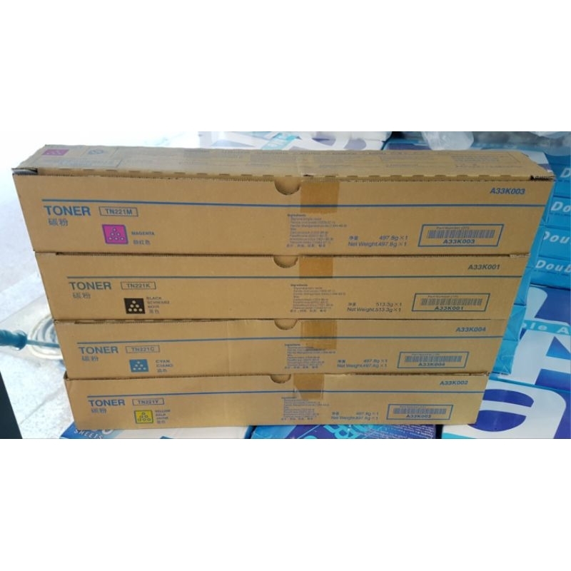ผงหมึก Toner เครื่องถ่ายเอกสาร Konica Minolta TN221K TN221C TN221M ...