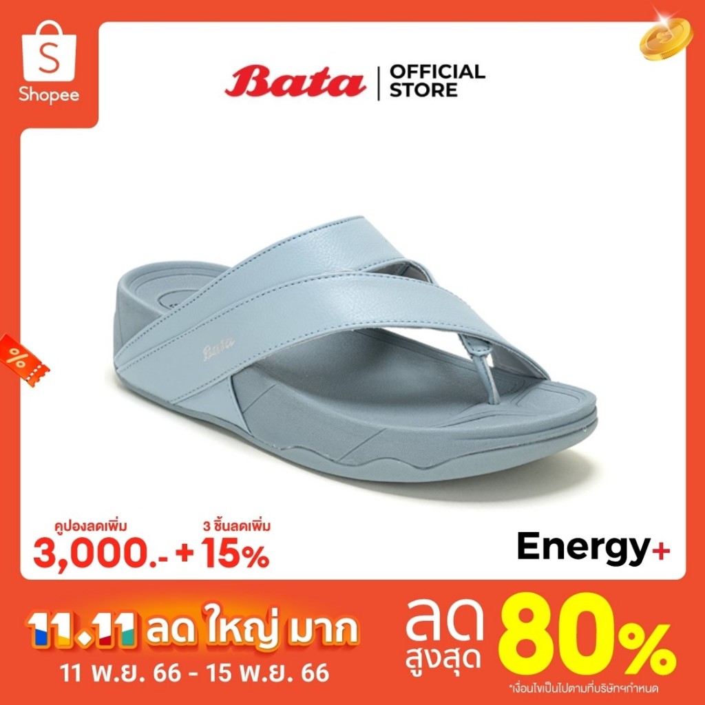 best-seller-bata-energy-รองเท้าแตะลำลองแฟชั่น-รองรับน้ำหนักเท้า-สวมใส่ง่ายใส่สบาย-รองเท้าฮิต-สำหรับผู้หญิง-สีฟ้า-รหัส-5719145