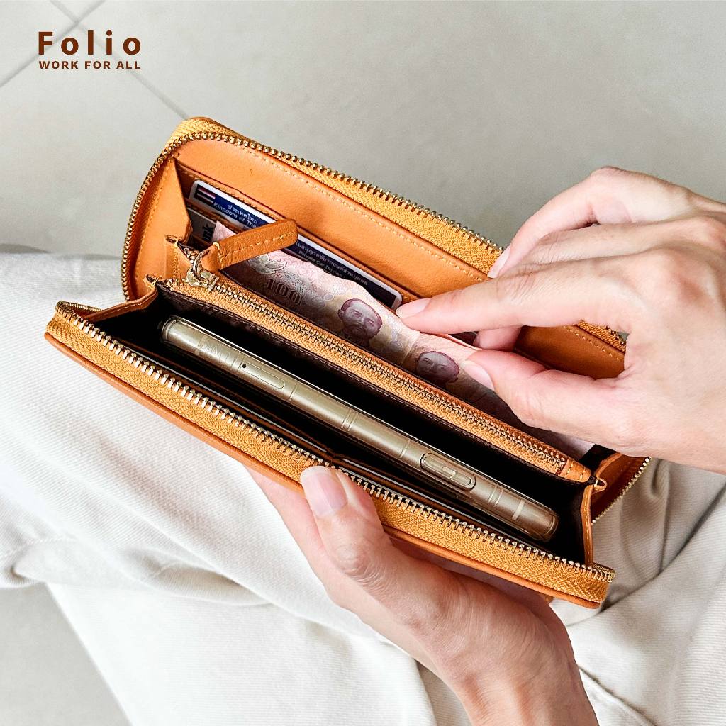 ราคาพิเศษ-folio-รุ่น-bliss-zipper-long-wallet-กระเป๋าสตางค์ใบยาว