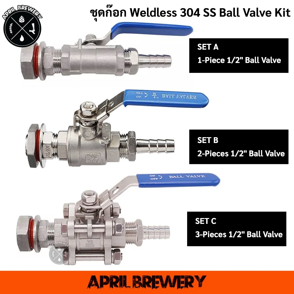 Kegco 1/2 Stainless Steel Weldless Bulkhead Connectors Kegco 1/2 ...