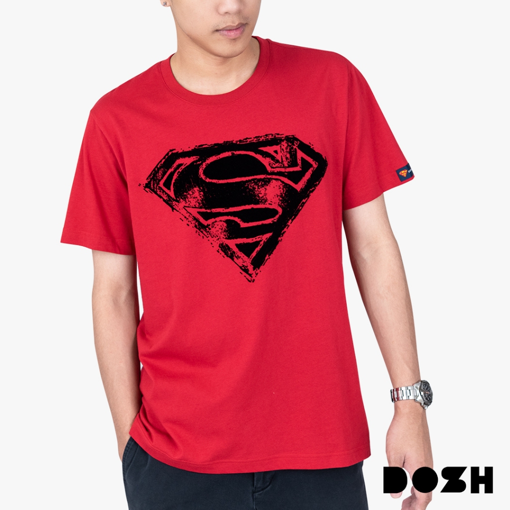 DOSH MEN'S T-SHIRTS SUPERMAN เสื้อยืดคอกลมผู้ชาย FSMT5231-RE | Shopee ...