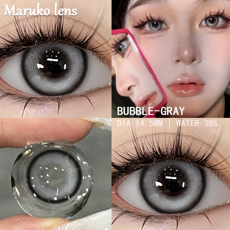 แว่นตาสายตาสั้น-เกรด-1-00-6-00-bubble-moon-series-blue-brown-คอนแทคเลนส์-big-eyes-14-5mm-2pcs-คอนแทคเลนส์สี