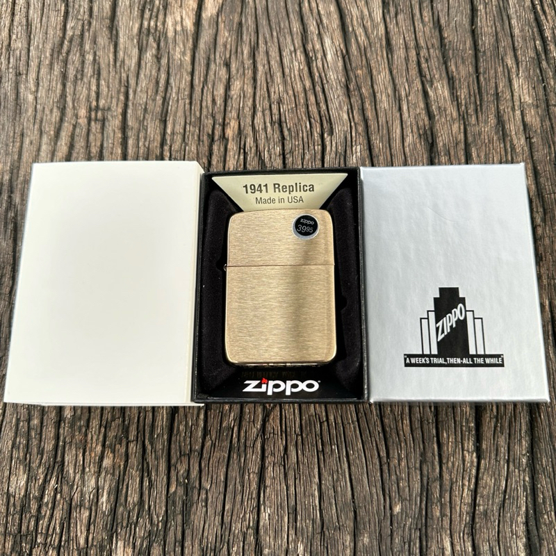 1941B Zippo Brushed Brass 1941 Replica Shopee Thailand