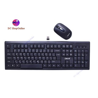 คีย์บอร์ด+เมาส์ ไร้สาย OKER KEYBOARD 2.4G K289G (BLACK) ดำ .WIRELESS