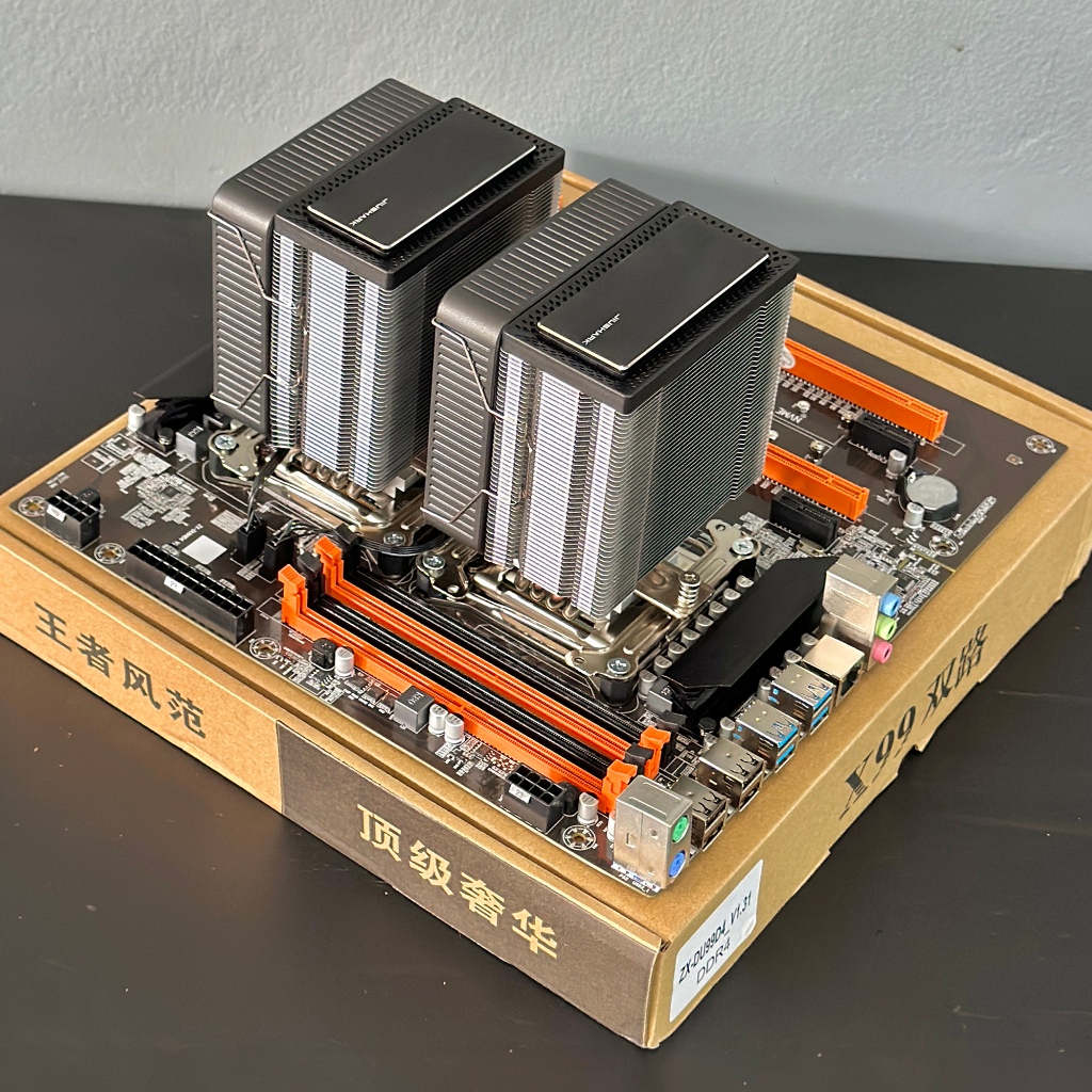 X99 Dual Xeon E5-2680V4 Set Dual CPU MB Cooler Memory ชุด 28 X99 Dual Xeon E5-2680V4 Set Dual CPU MB Cooler Memory ชุด 28