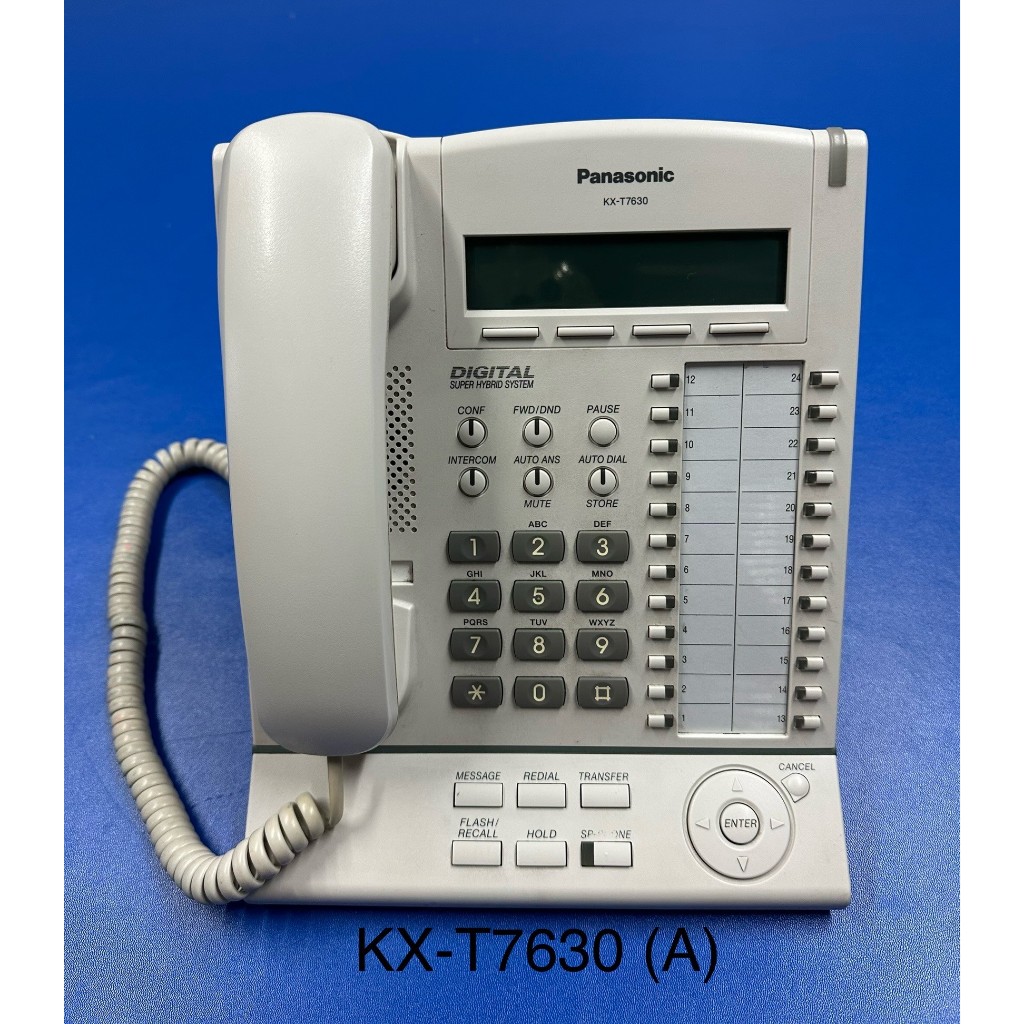 (มือสอง) Panasonic KX-T7630 โทรศัพท์แบบดิจิตอลคีย์พานาโซนิค 24 ปุ่ม (สี ...