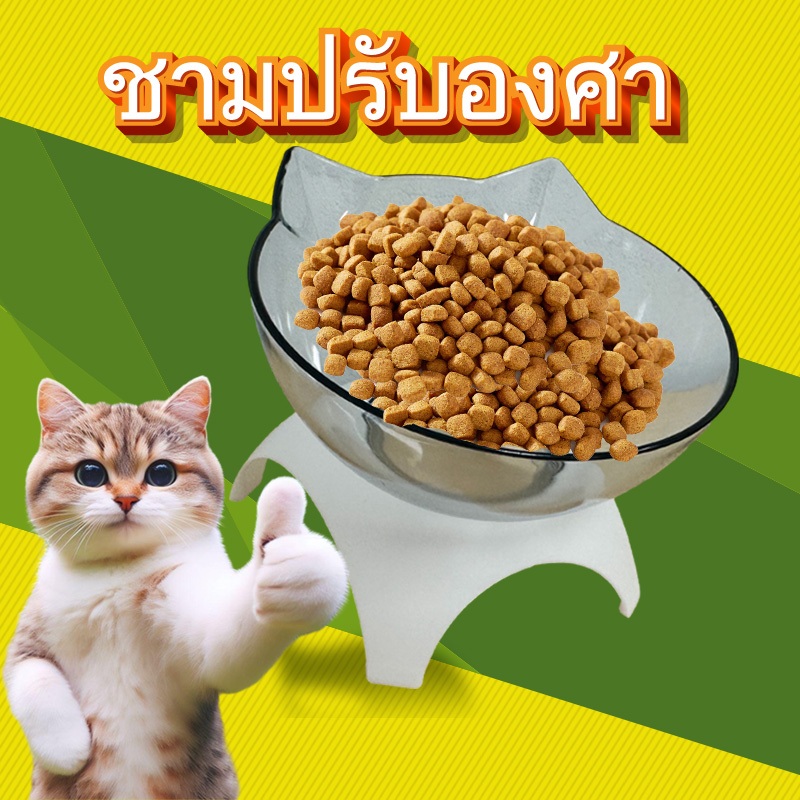 ราคาและรีวิวBoqi factory ชามใส่อาหารสำหรับสัตว์เลี้ยง ชามอาหารแมว ชามอาหารหมา  ชามปรับองศา HC010
