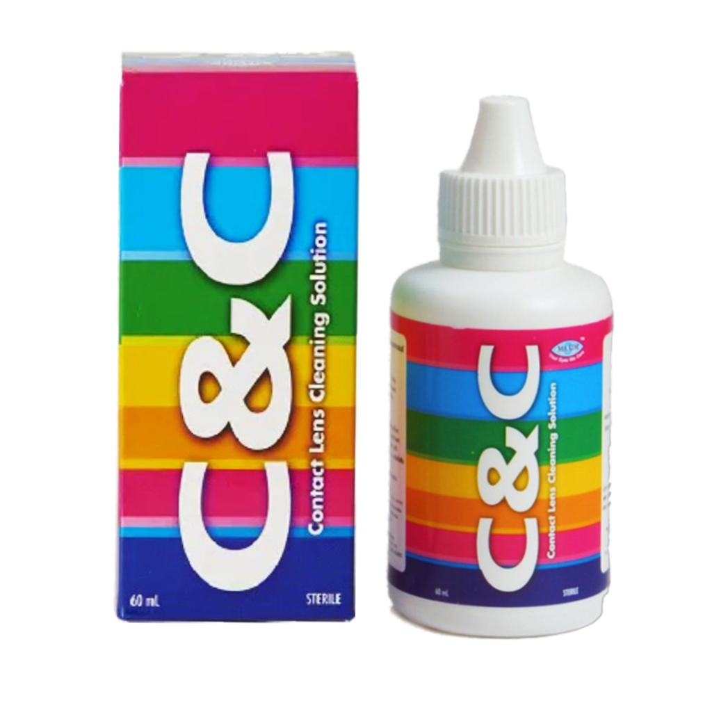 น้ำยาล้างคอนแทคเลนส์ C&C Contact Lens Cleaning Solution ซี แอนด์ (30 / 60 มล.) Shopee Thailand
