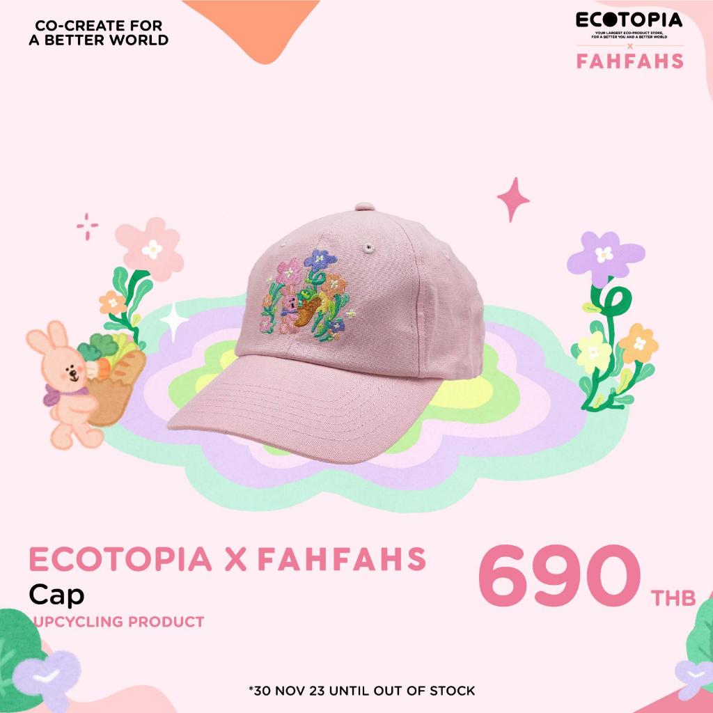 ECOTOPIA x FahFahs Cap หมวกแก๊ปปักลาย | Shopee Thailand