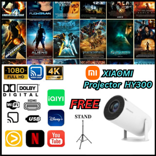 ราคาและรีวิวHY300 โปรเจคเตอร์ 4K Android 11.0 LCD 1280P x 720P Ultra HD WIFIบลูทูธโฮมเธียเตอร์โปรเจคเตอร์4K Wifi