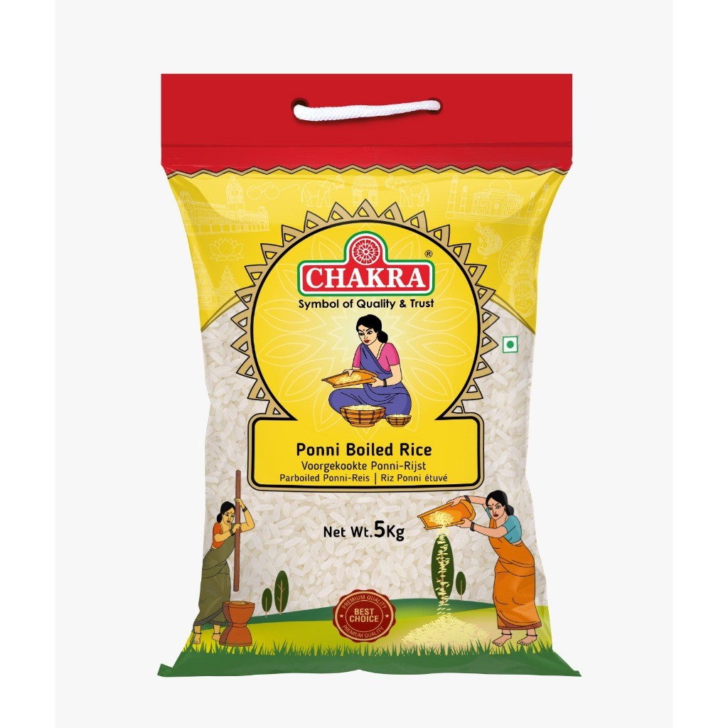 Chakra Ponni Boiled Rice 5 kg | Shopee Thailand
