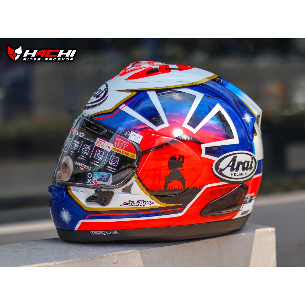 ARAI RX-7V EVO - Pedrosa Spirit Blue | Shopee Thailand