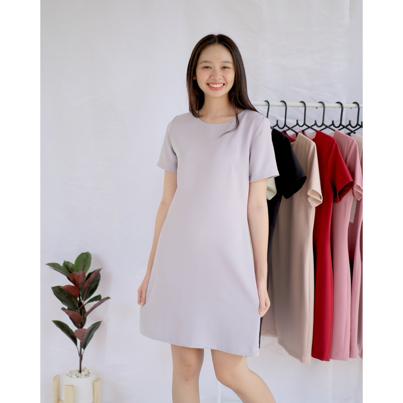 Dressii Me - ชุดเดรสทำงาน รุ่น Basic me dress คอกลม ทรงA มีไซด์ XS ...