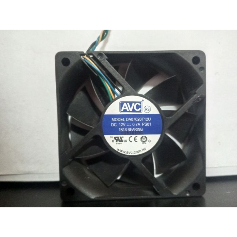 พัดลม 70mm ยี่ห้อ AVC รุ่น DA07020T12U DC12V 0.7A หัว 4 pin | Shopee ...