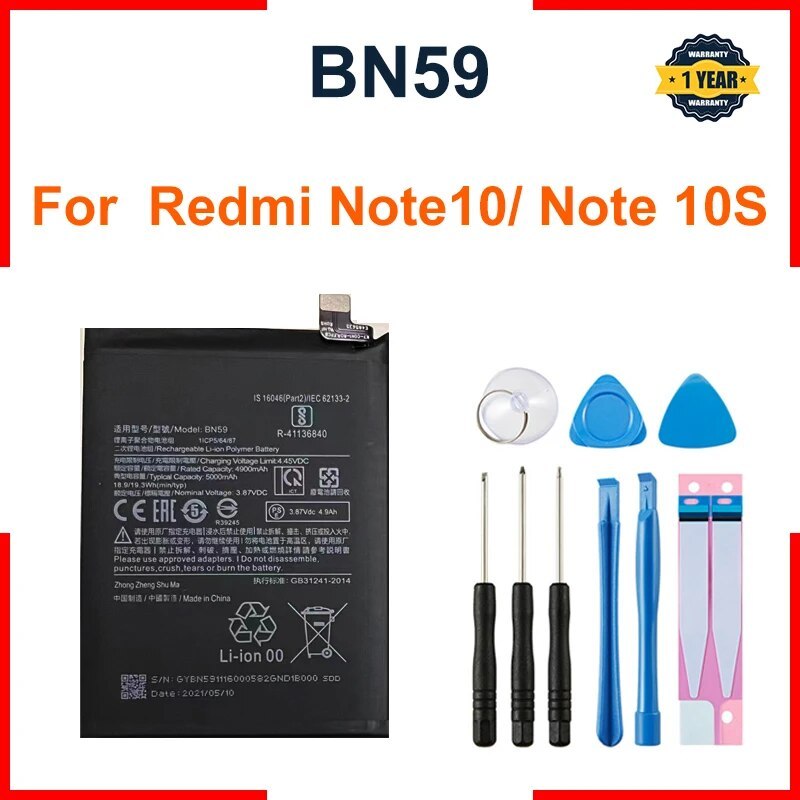 แบตเตอรี่ BN59 สำหรับ Xiaomi Redmi Note10 Note 10 Pro 10S Note 10Pro ...