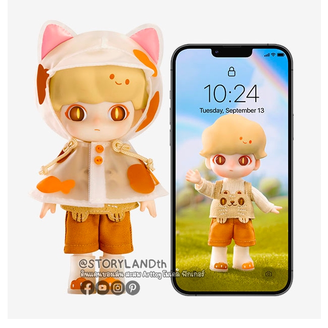 พร้อมส่ง‼️ ฝนๆกับเจ้ามู่แสนซน DIMOO Raincoat Cat Action Figure | Shopee ...