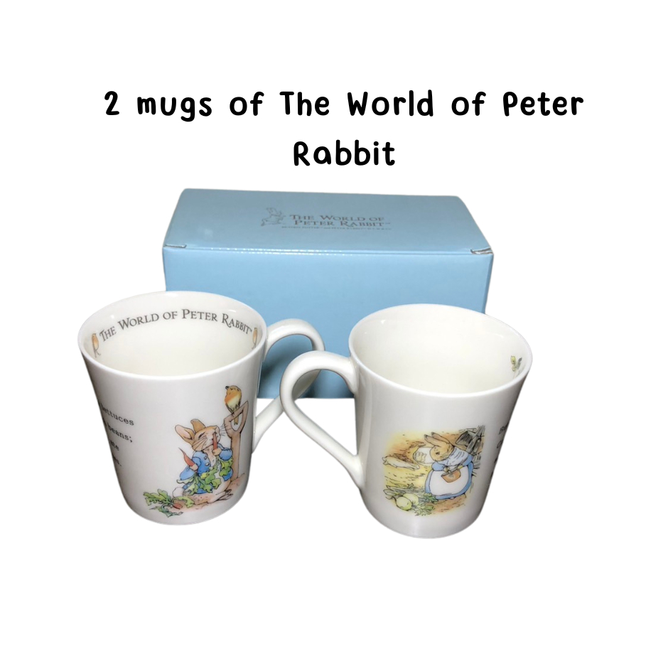 2 x Peter Rabbit & Sisters Mugs แก้วกาแฟแก้วมัคปีเตอร์แรบบิทและน้องๆ ...