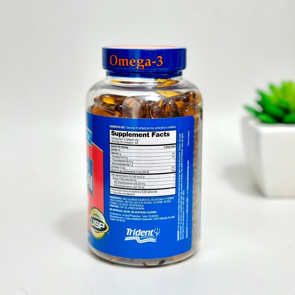 Pure Alaska Omega Wild Salmon Oil 1000 mg., 210 Softgels  ʡѴ繨ҡҸҵ (fish oil ʡѴҡҪ)