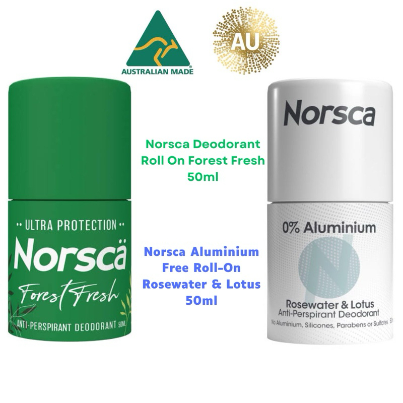 Norsca Deodorant Roll On 50ml (Forest Fresh & Aluminium Free Rosewater & Lotus) Shopee Thailand