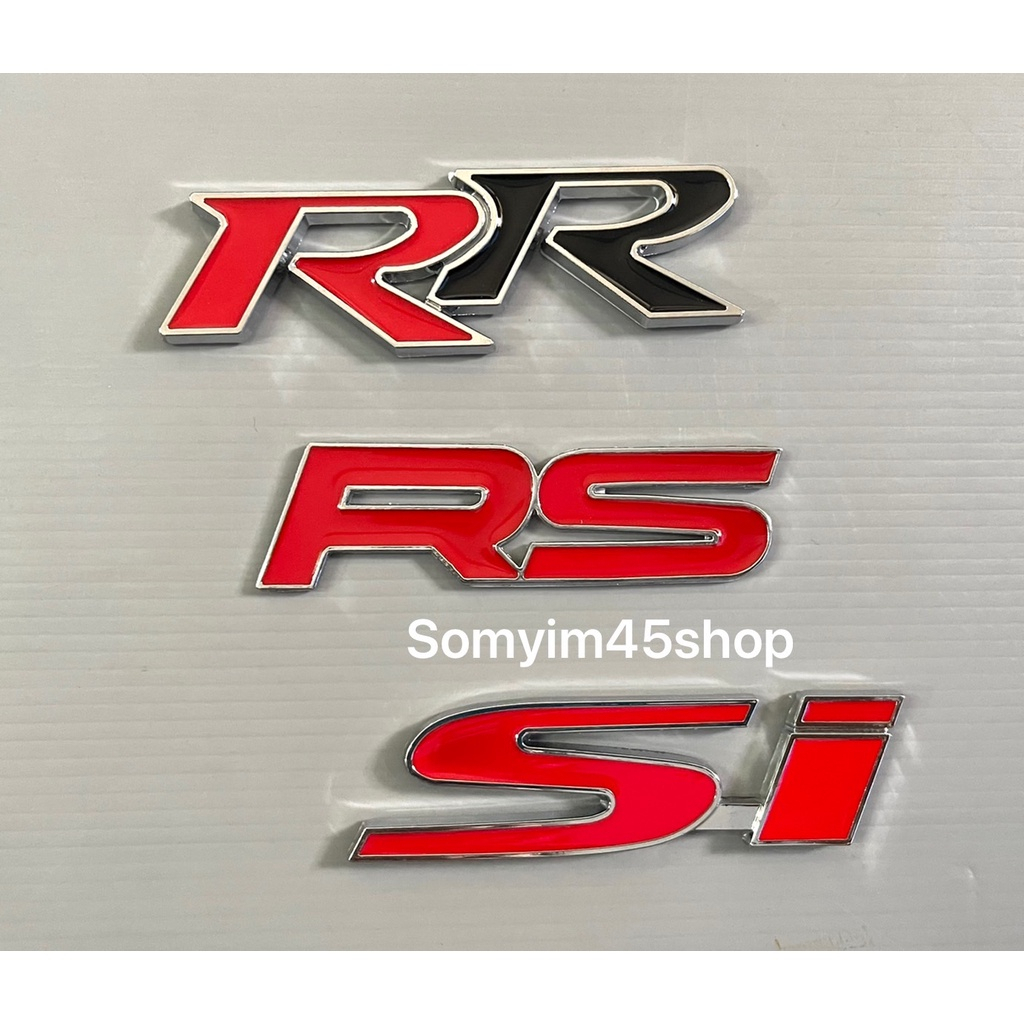 LOGO โลโก้ #RR #RS #Si ติดรถยนต์ #สติ๊กเกอร์ติดรถยนต์ #เพลทแต่งรถ#Logo ...